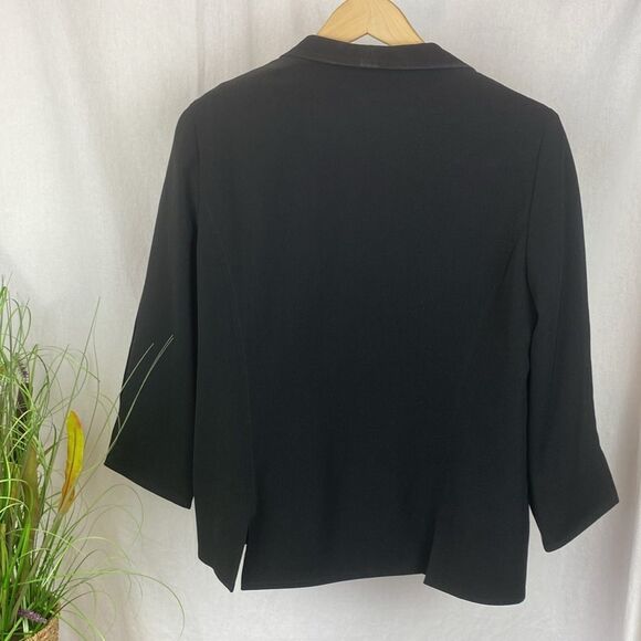 Thierry Mugler Black Open Front 3/4 Length Sleeve Jacket 42 12 - Picture 3 of 6